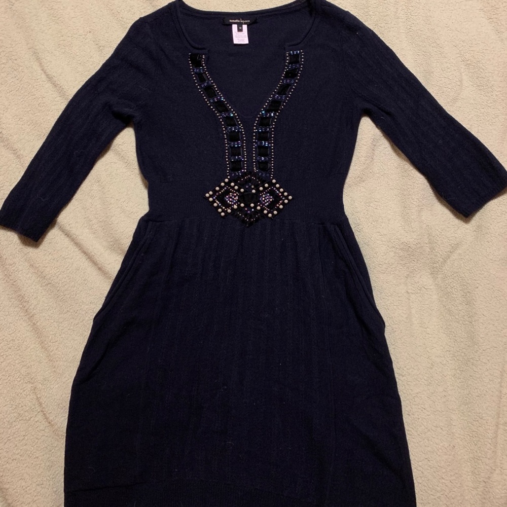 Navy Beaded Dress